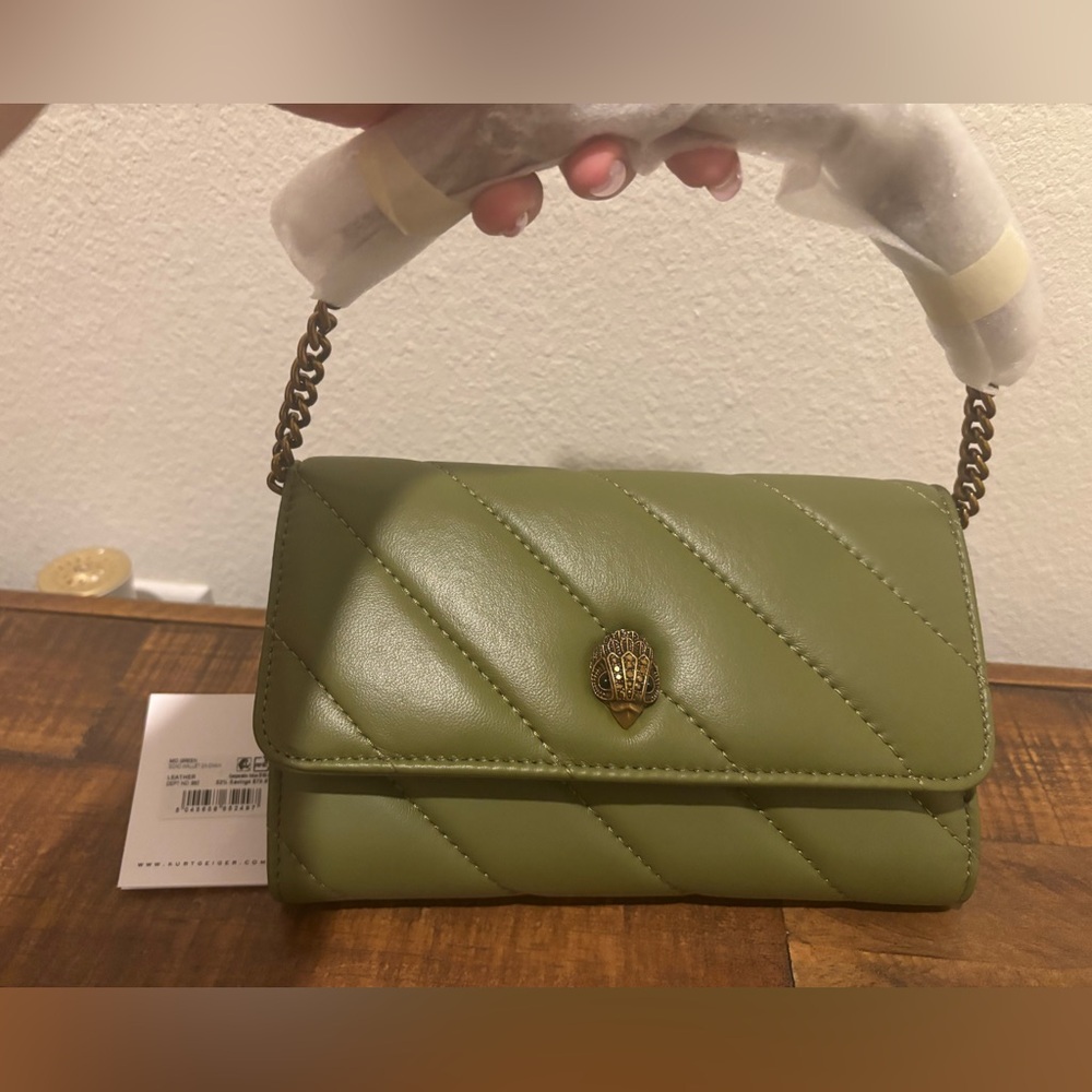 Kurt Geiger Olive Quilted Clutch/ Crossbody - Picture 3 of 8